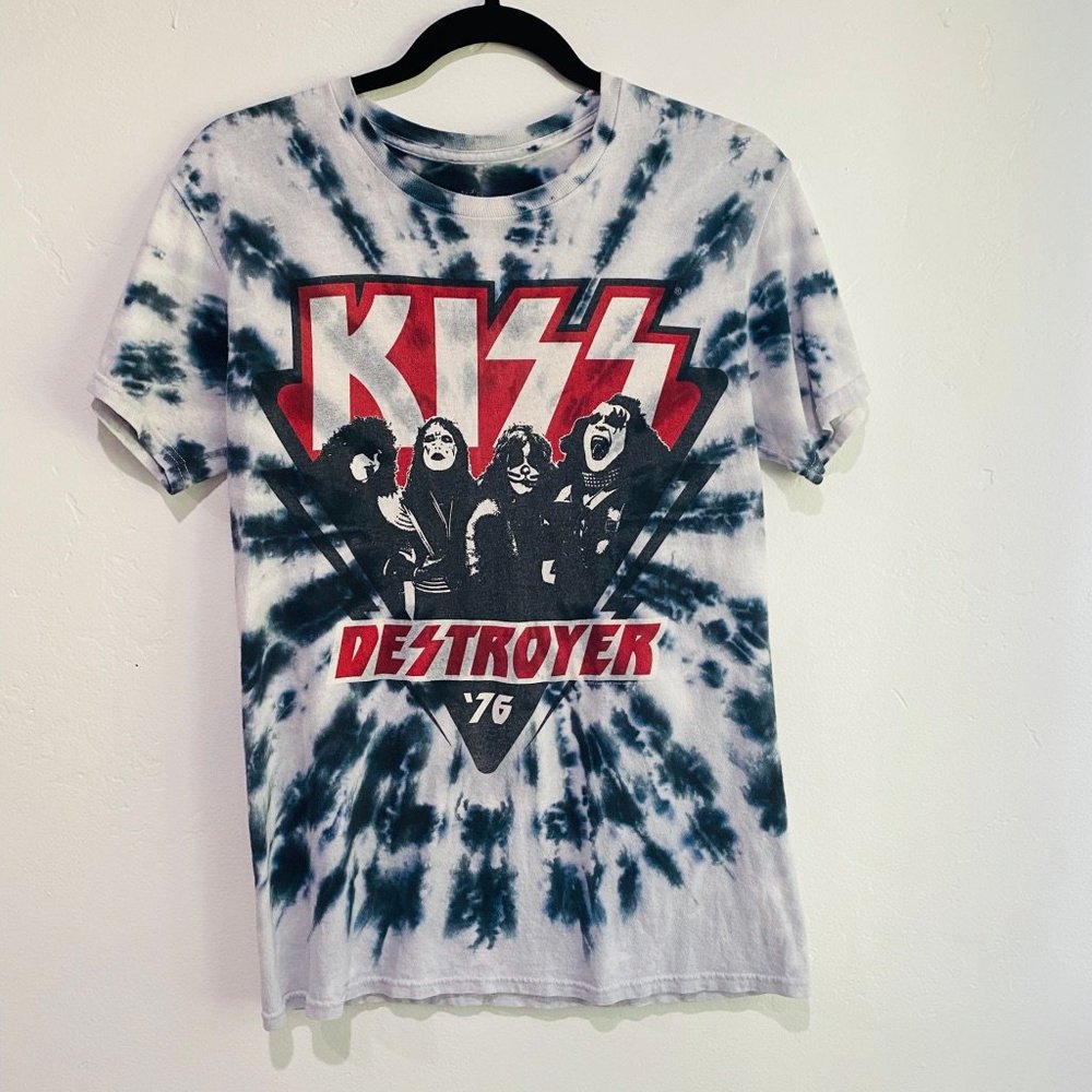 Officially Licensed Kiss Destroyer 76 Tie Dye T-Shirt